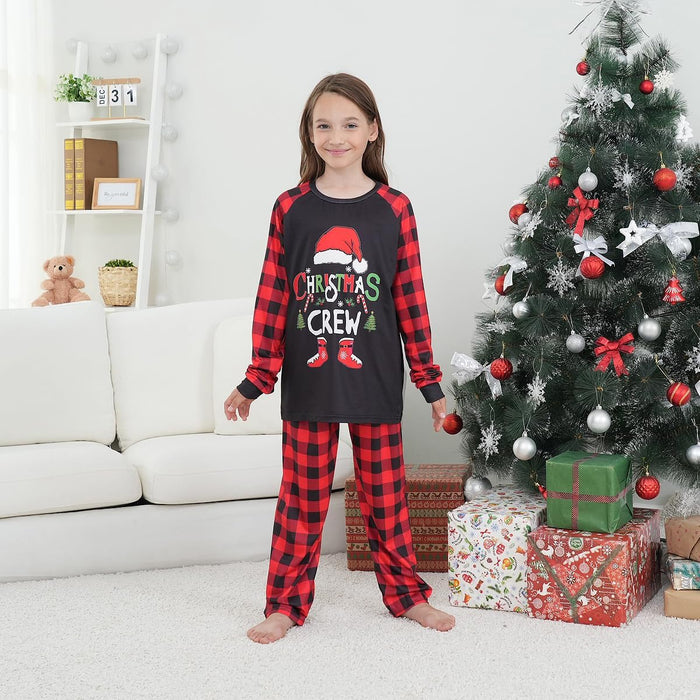 Family Matching Christmas Pajamas Set, Cute Elk Sleepwear for Boys Girls Dad Mum