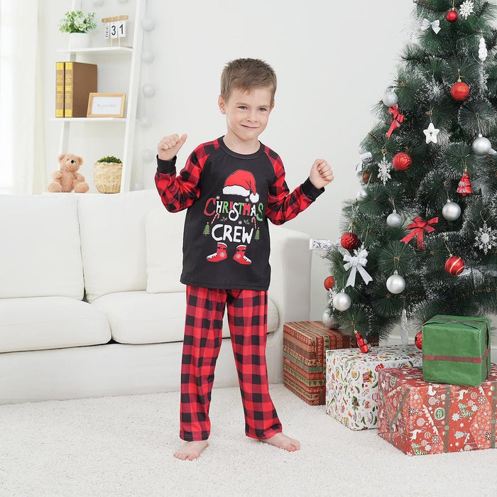 Family Matching Christmas Pajamas Set, Cute Elk Sleepwear for Boys Girls Dad Mum