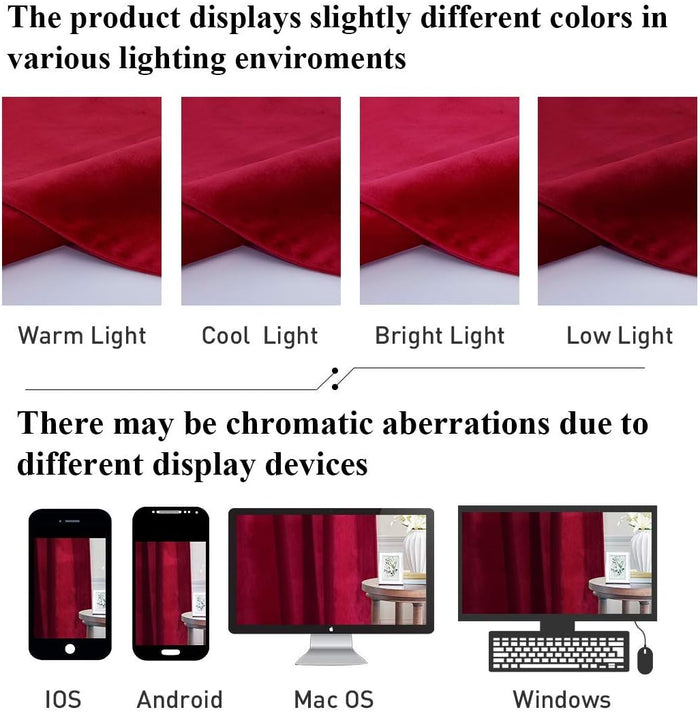 Theater Red Velvet Curtains Christmas Curtains Super Soft Thermal Insulated Window Drapes 84 Inches for Living Room Holiday Decorative for Master Bedroom, W52 X L84, 2 Panels