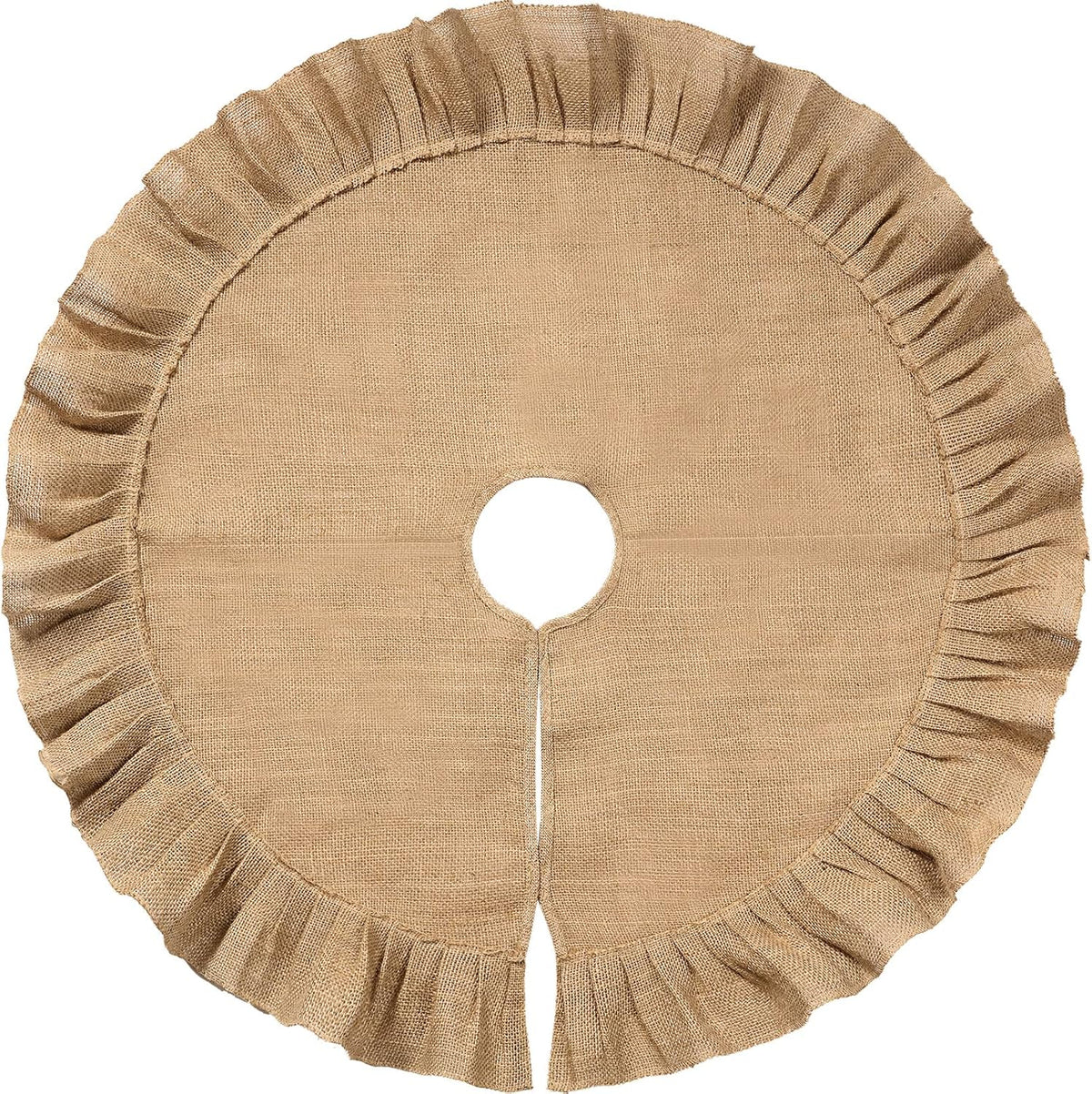 31 Inch Christmas Tree Skirt Decorations Linen Burlap Tree Skirt round Xmas Cover for Christmas Party Mat Fall Indoor Clearance Outdoor Holiday Family Winter Home Decorations (Linen Color)