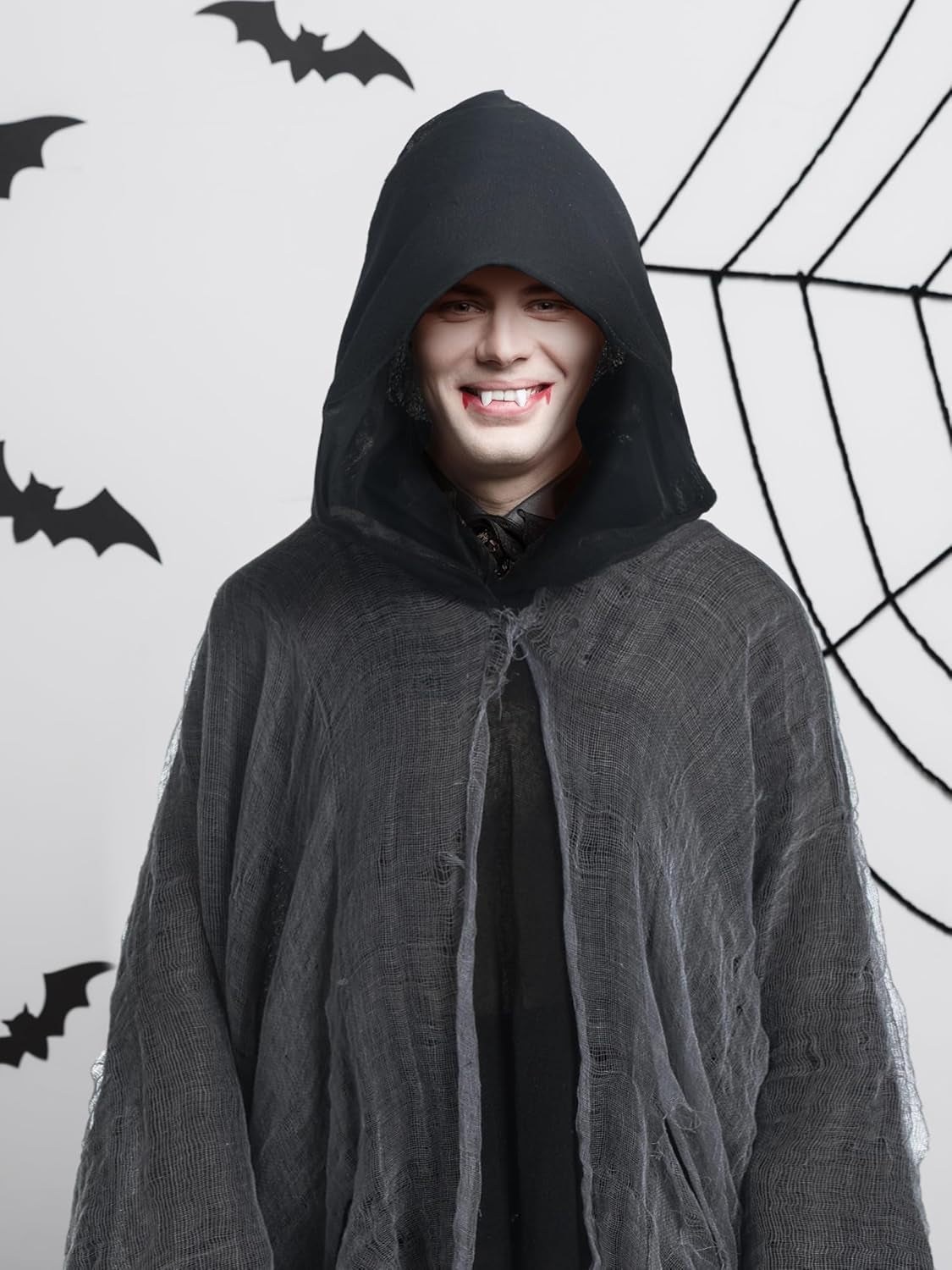 Halloween Hooded Cloak Medieval Renaissance Wizard Cloak Reaper Cosplay Cape Costume for Adult