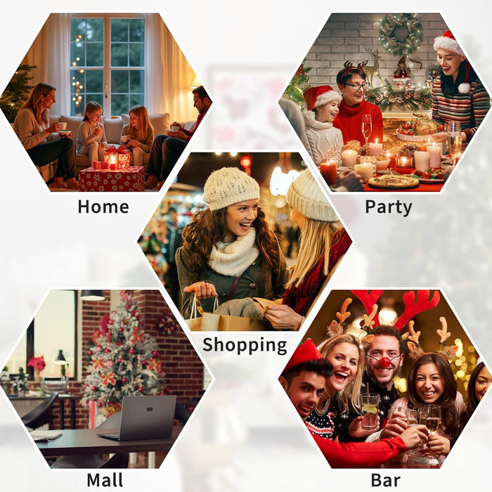Pencil Christmas Tree,6Ft Artificial Pre-Lit Christmas Tree, Xmas Tree with Metal Stand, Artificial Tree for Home Party Office Holiday Decoration