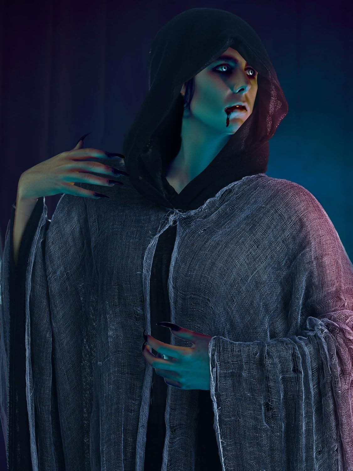 Halloween Hooded Cloak Medieval Renaissance Wizard Cloak Reaper Cosplay Cape Costume for Adult