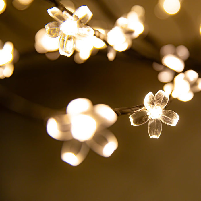 Lighted Cherry Blossom Tree Set 4Ft, 5Ft and 6Ft with 144/184/240 Warm White LED Lights for Holiday Decor - Dimmable, UL Certified, Waterproof - Ideal for Indoor and Outdoor Decoration