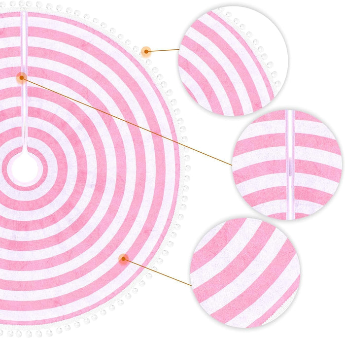 Tree Skirt – Pink & White and Black and White, 48 in  