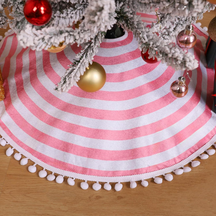 Tree Skirt – Pink & White and Black and White, 48 in  