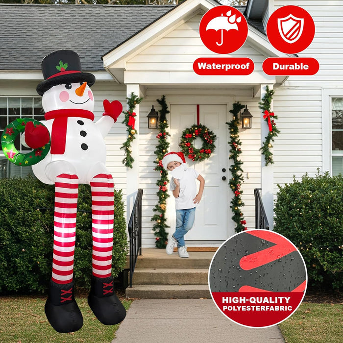 10ft Inflatable Snowman – LED Christmas Decoration