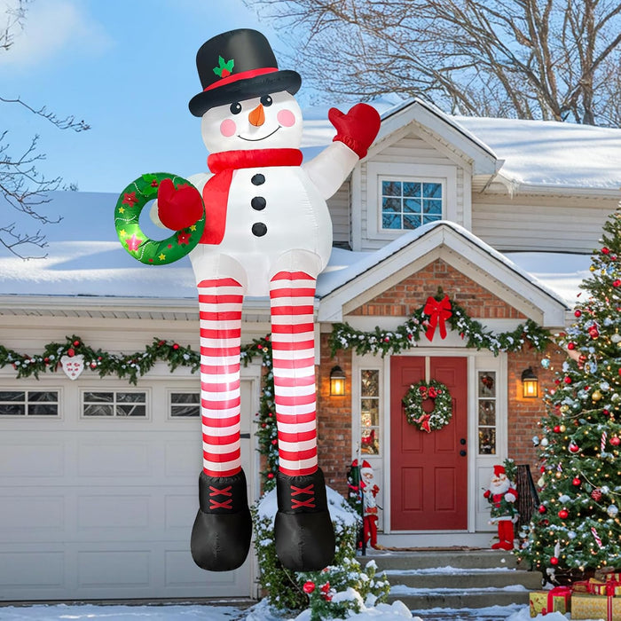 10ft Inflatable Snowman – LED Christmas Decoration