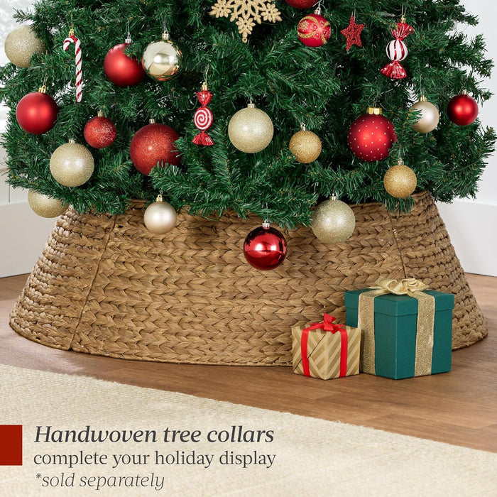 Artificial Christmas Tree, 6Ft Premium Unlit Hinged Design, Dense Branches Realistic Holiday Décor​ W/Easy Assembly, Base