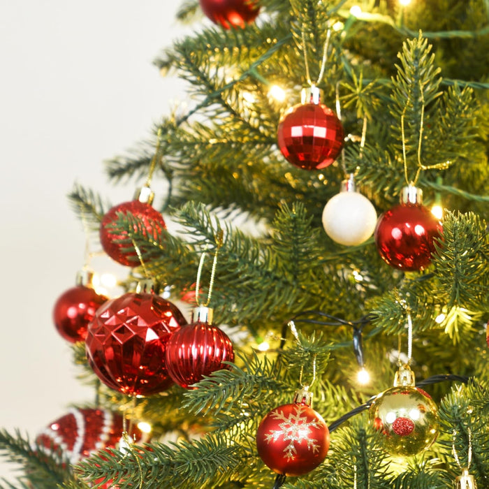 24Ct Christmas Ball Ornaments Shatterproof Christmas Ornaments Set Decorations for Xmas Tree Balls 40Mm/1.57" (1.57'', Red)