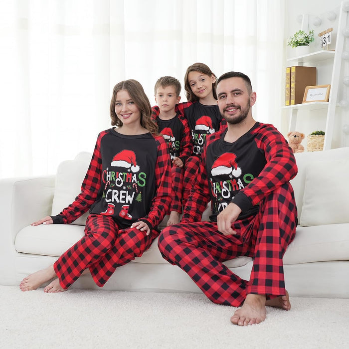Family Matching Christmas Pajamas Set, Cute Elk Sleepwear for Boys Girls Dad Mum
